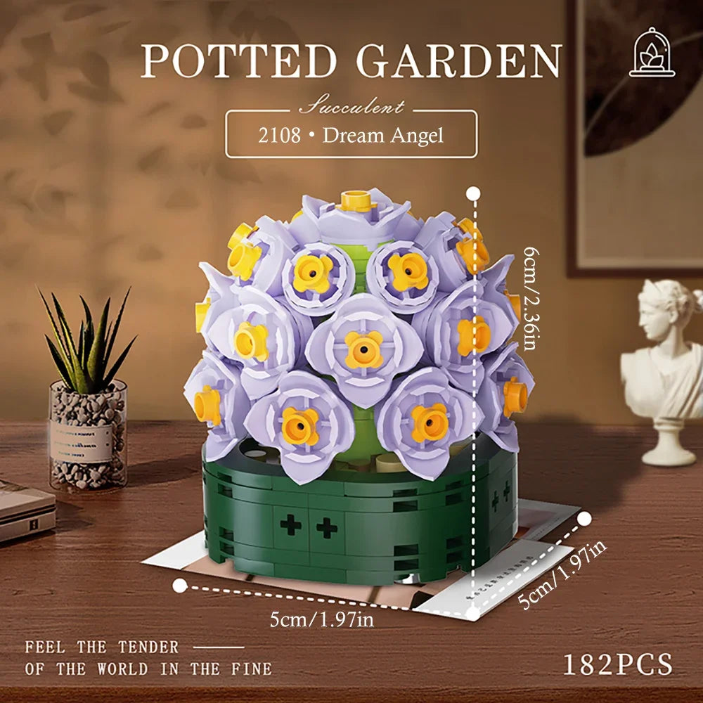 Flower Bouquet Building Block Succulents Plants