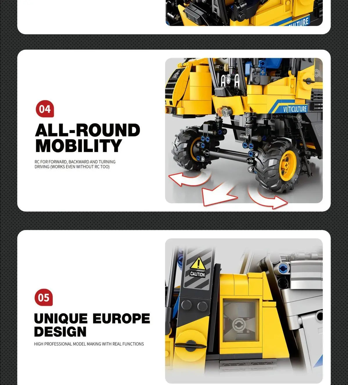 Grape Harvesting Machine Adult High-Difficulty Building Blocks