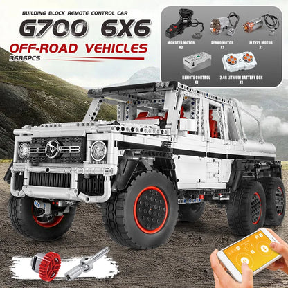 APP&RC Motorized G63 6X6 Off-Road SUV Car