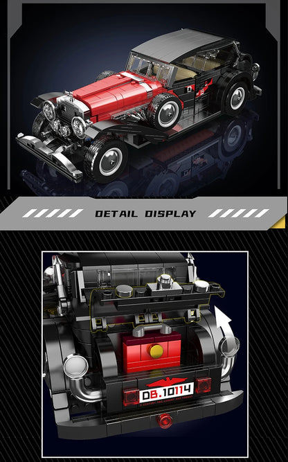 The Red Vintage Car Building Block