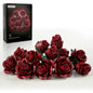 Burgundy Red Roses Building Set Block Bouquet Flowers