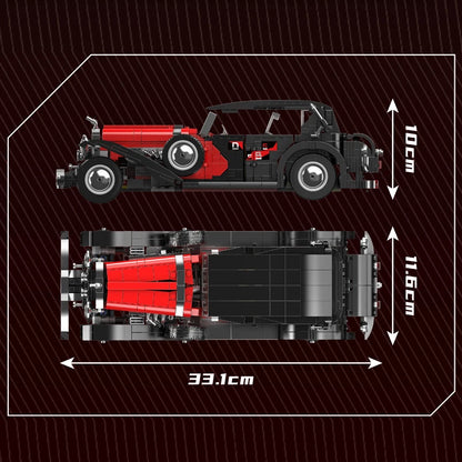 The Red Vintage Car Building Block