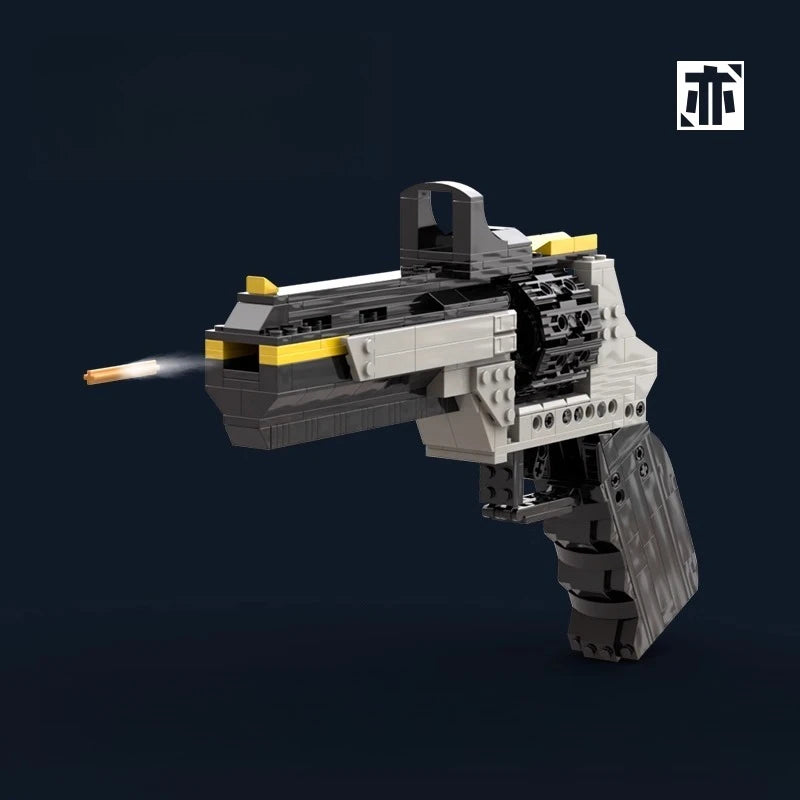 377PCS Creative revolver Building Blocks MOC Technical Capable of Firing Bullets Assemble Bricks Toy Gift For Kids