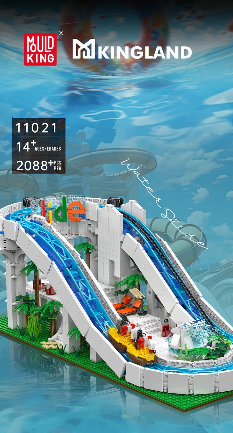 The Motorized Water Slide with Roller Coaster