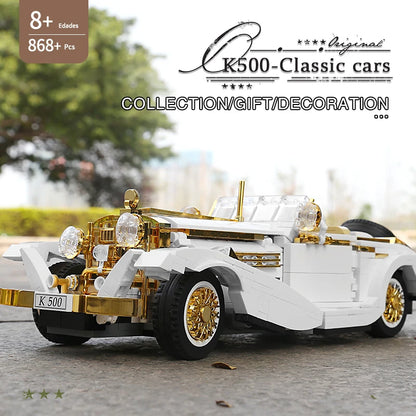 Vintage Car Model Assembly Creative Building Blocks