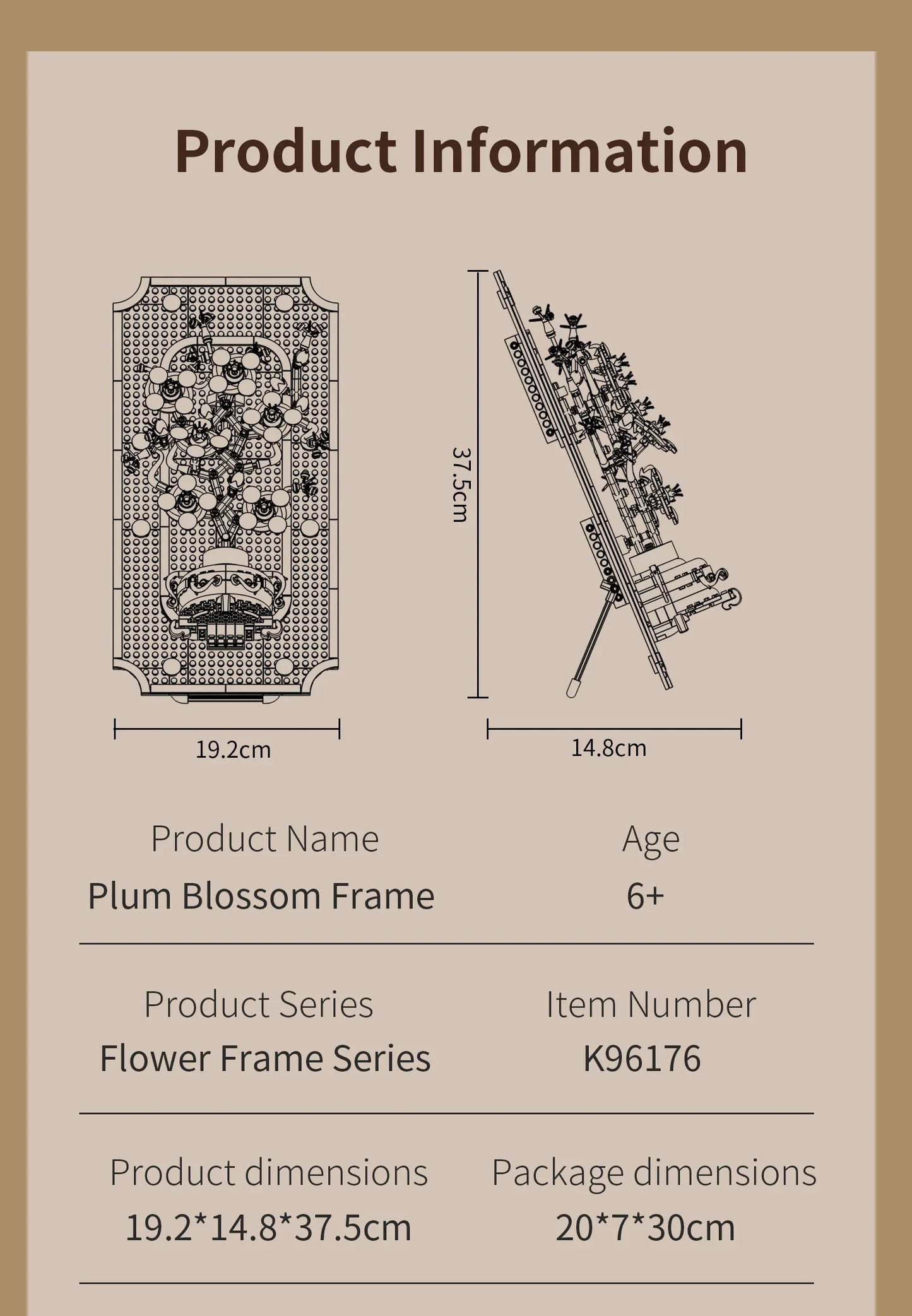 Plum Blossom Hanging Painting Building Blocks