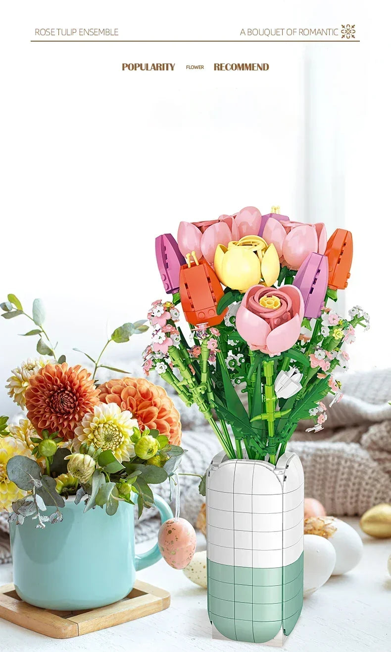 KNEW BUILT 3D Eternal Flower Phalaenopsis Building Block