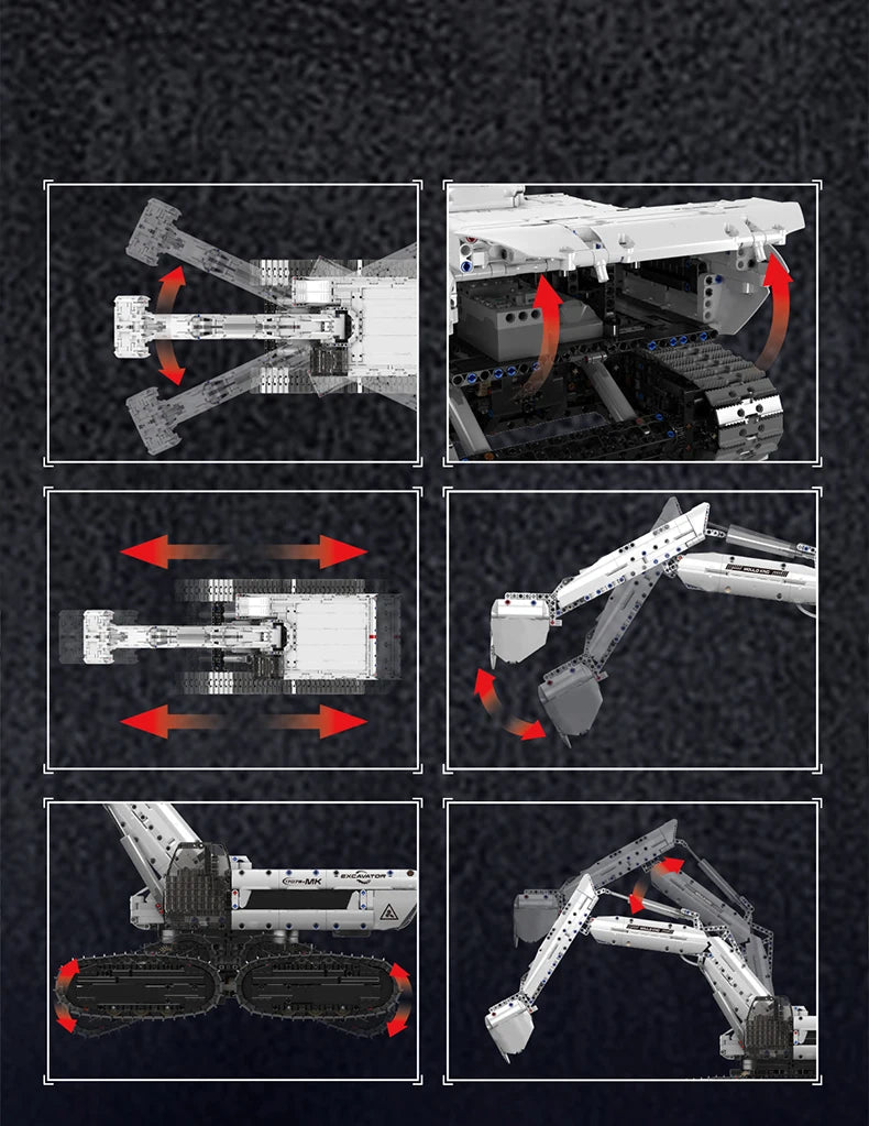 Mould King 17079 Technical Car Toys The RC Sci-Fi Excavator Building Block Enginerring Truck Brick Set Kids Christmas Gift