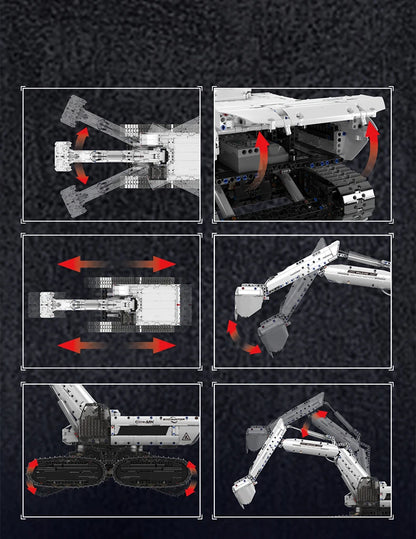 Mould King 17079 Technical Car Toys The RC Sci-Fi Excavator Building Block Enginerring Truck Brick Set Kids Christmas Gift