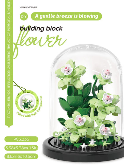 Building block flower bouquet hand gift succulent