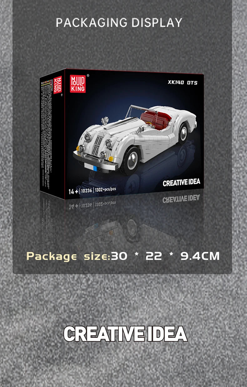 Vintage Car Building Block Assembly Oldtime