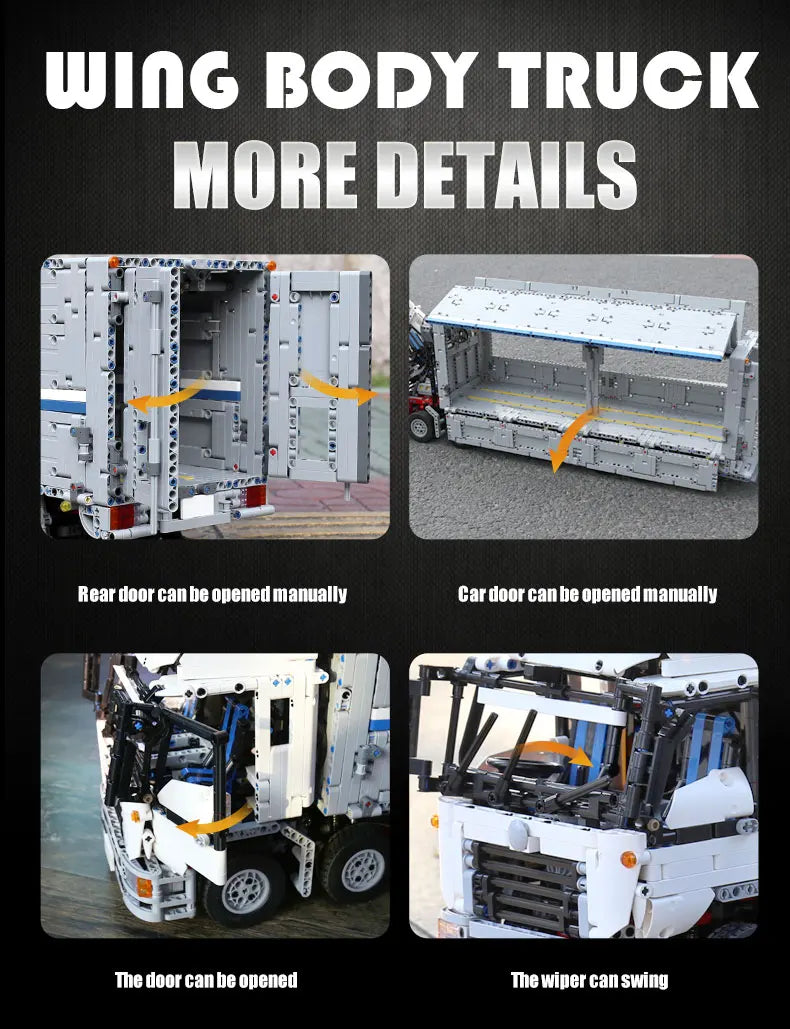 RC Motorized Wing Body Truck Blocks Bricks