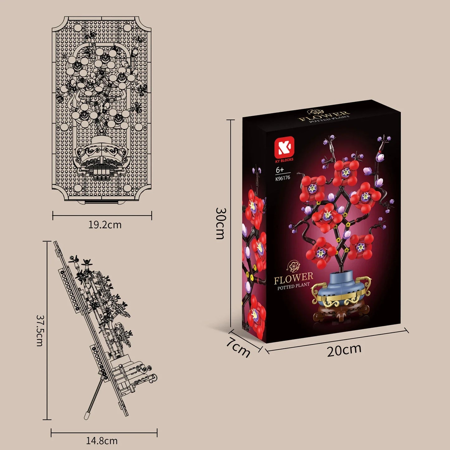 Plum Blossom Hanging Painting Building Blocks