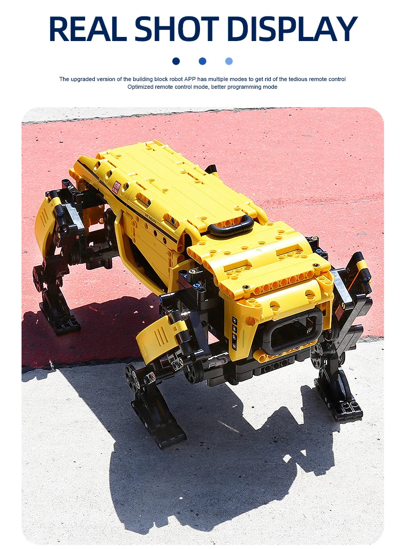 STEM Building Blocks APP RC Mechanical Robot Dog Assembly Bricks