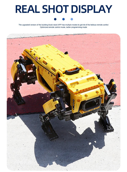 STEM Building Blocks APP RC Mechanical Robot Dog Assembly Bricks