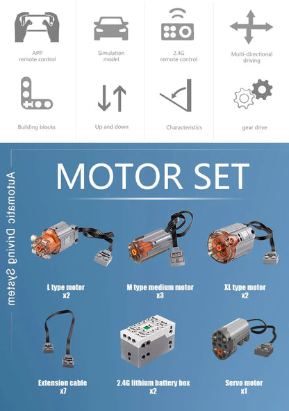 RC Motorized Wing Body Truck Blocks Bricks