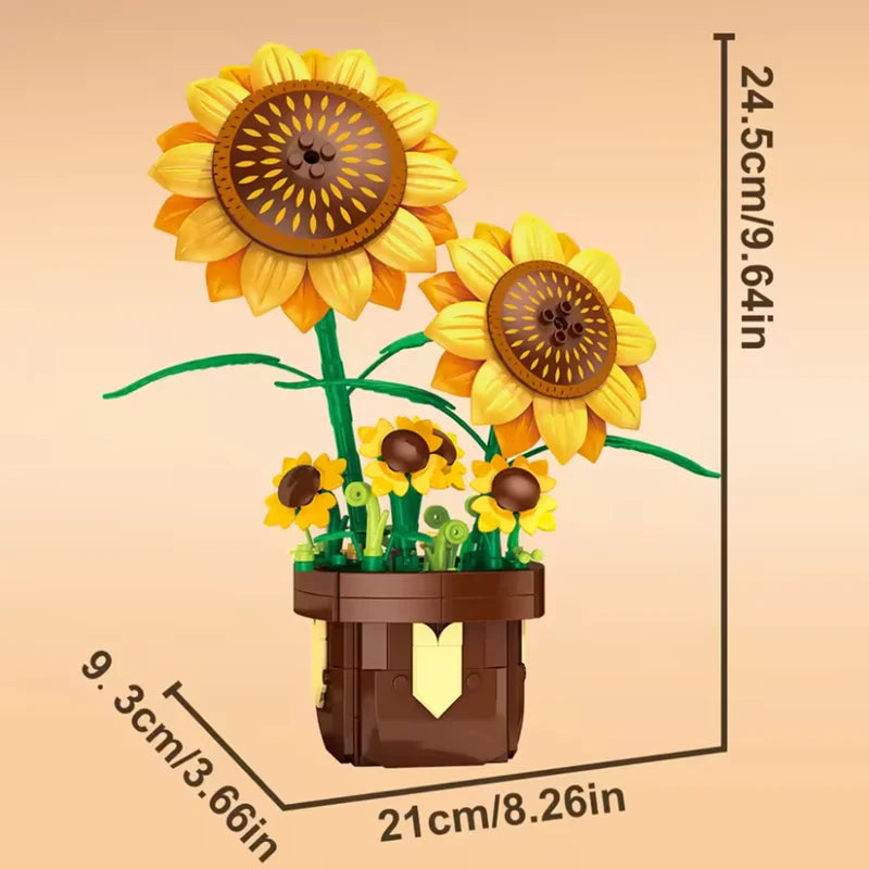 Flower Bouquet Rose Phalaenopsis Lily Sunflower Potted