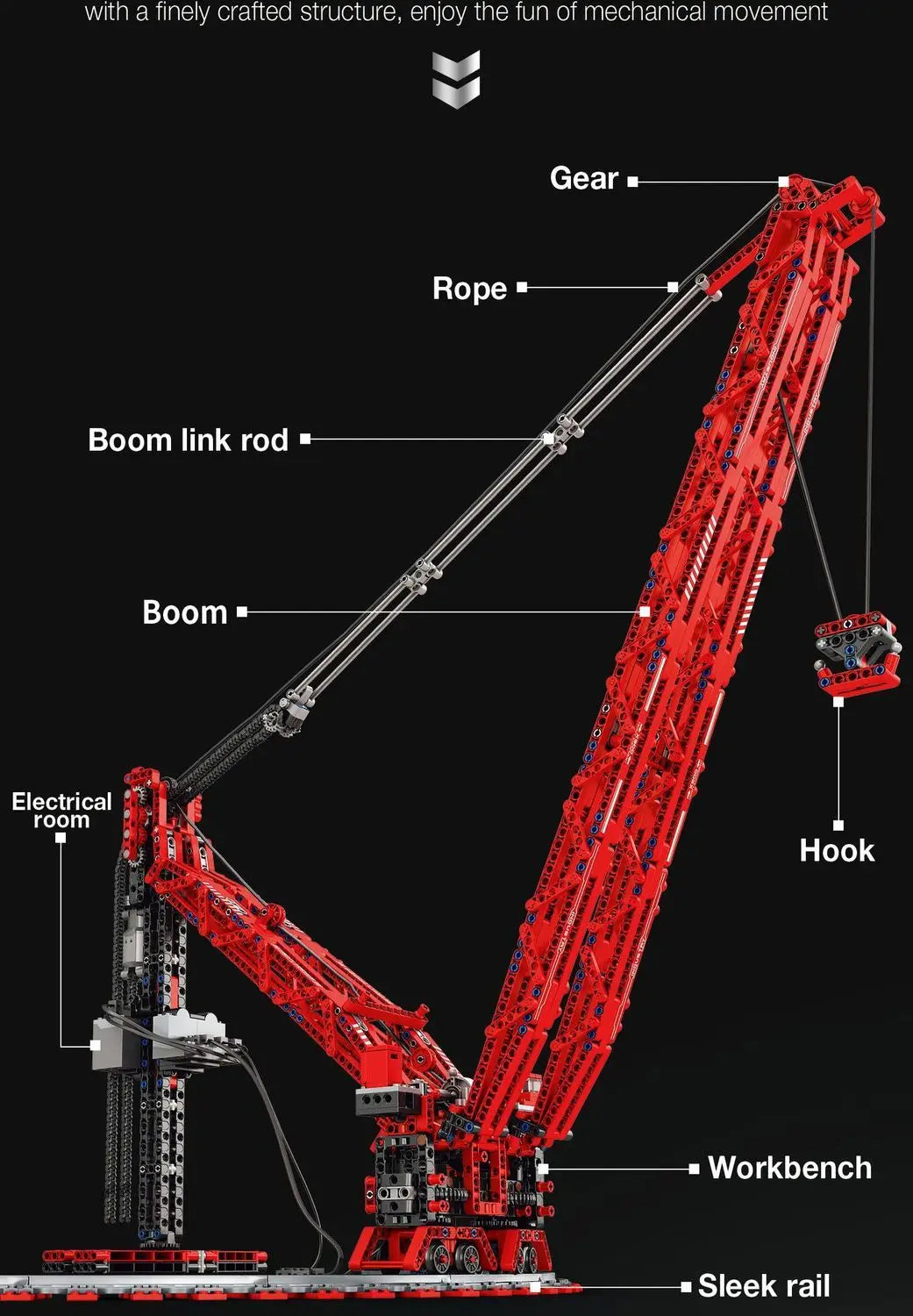 RC Crane Building Blocks Bricks Assembling Model