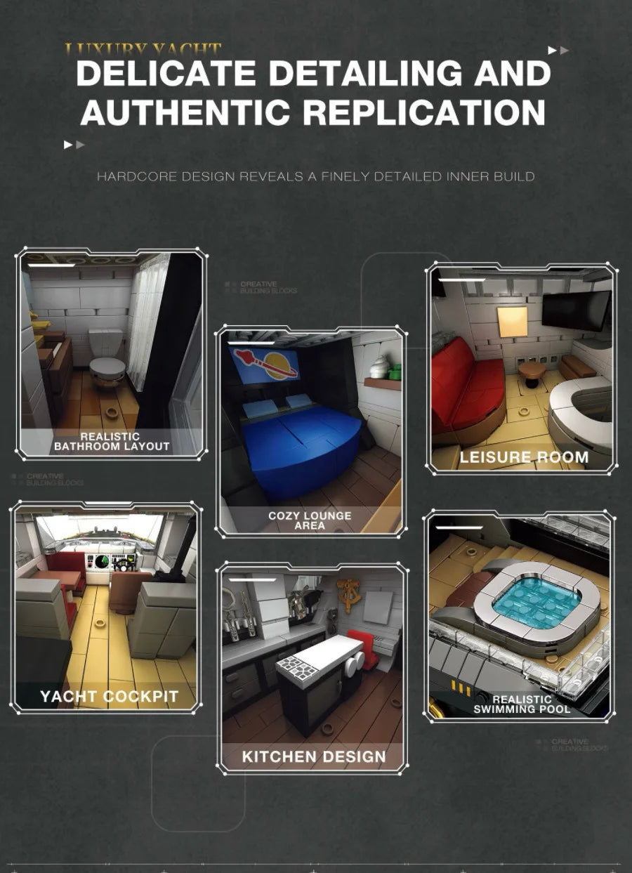 Luxury Yacht Ship High-Difficulty Blocks