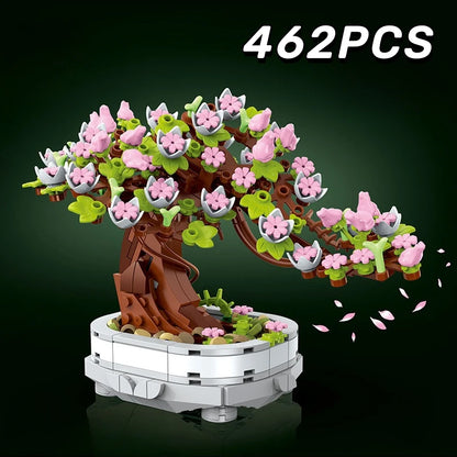 Bonsai Building Block Flower Creative Plant