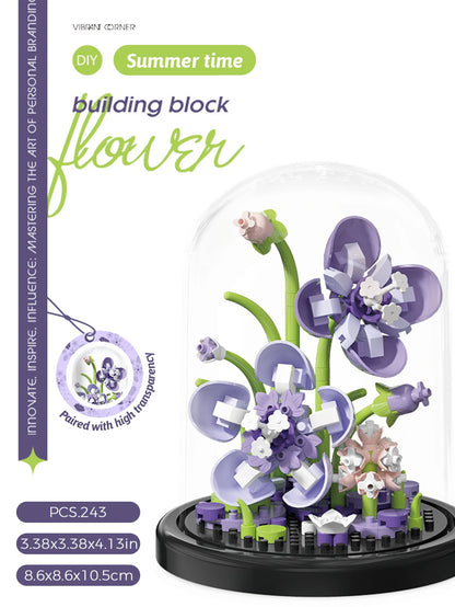 Building block flower bouquet hand gift succulent