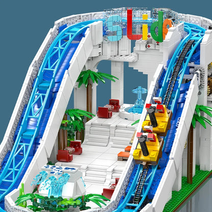 The Motorized Water Slide with Roller Coaster