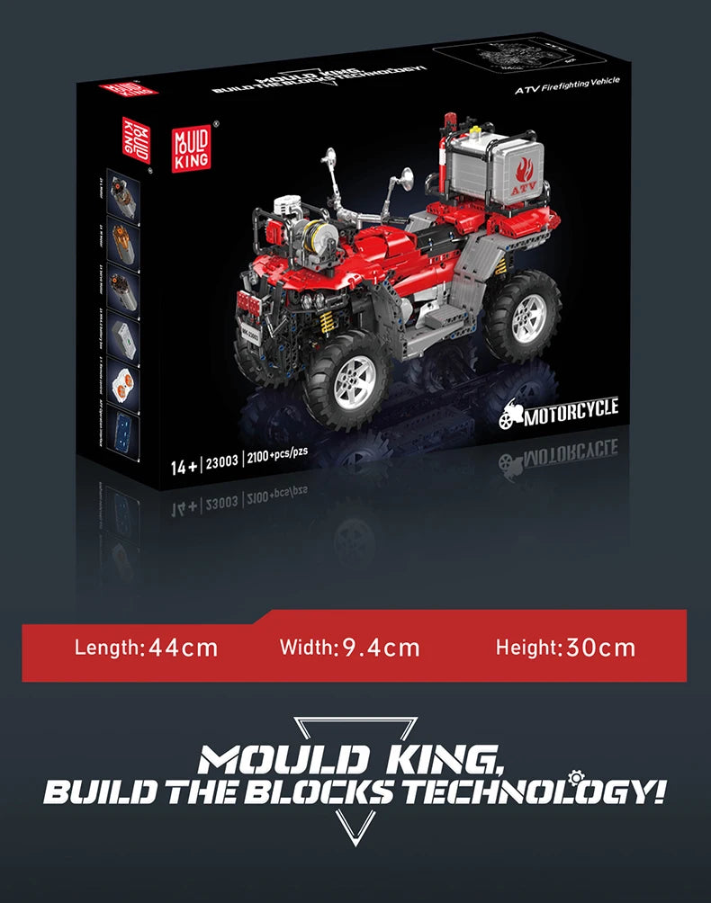 ATV Firefighting Rescue Vehicle Building Blocks RC Electric Motorcycle
