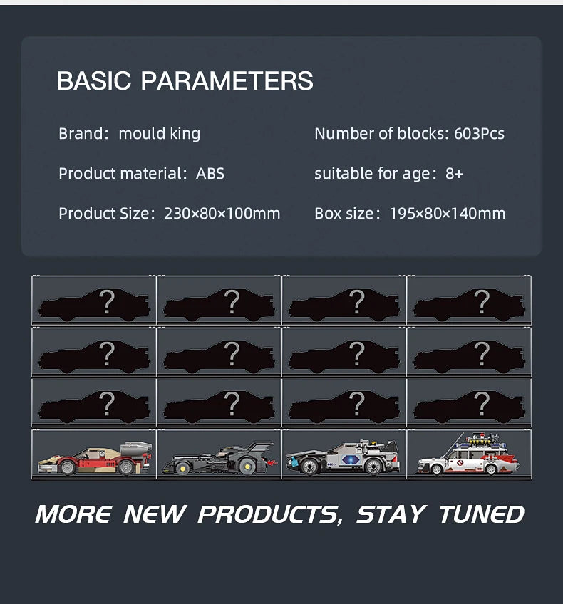 Car Set The Mini Ghost Bustered ECTO-1 Movie Car Model