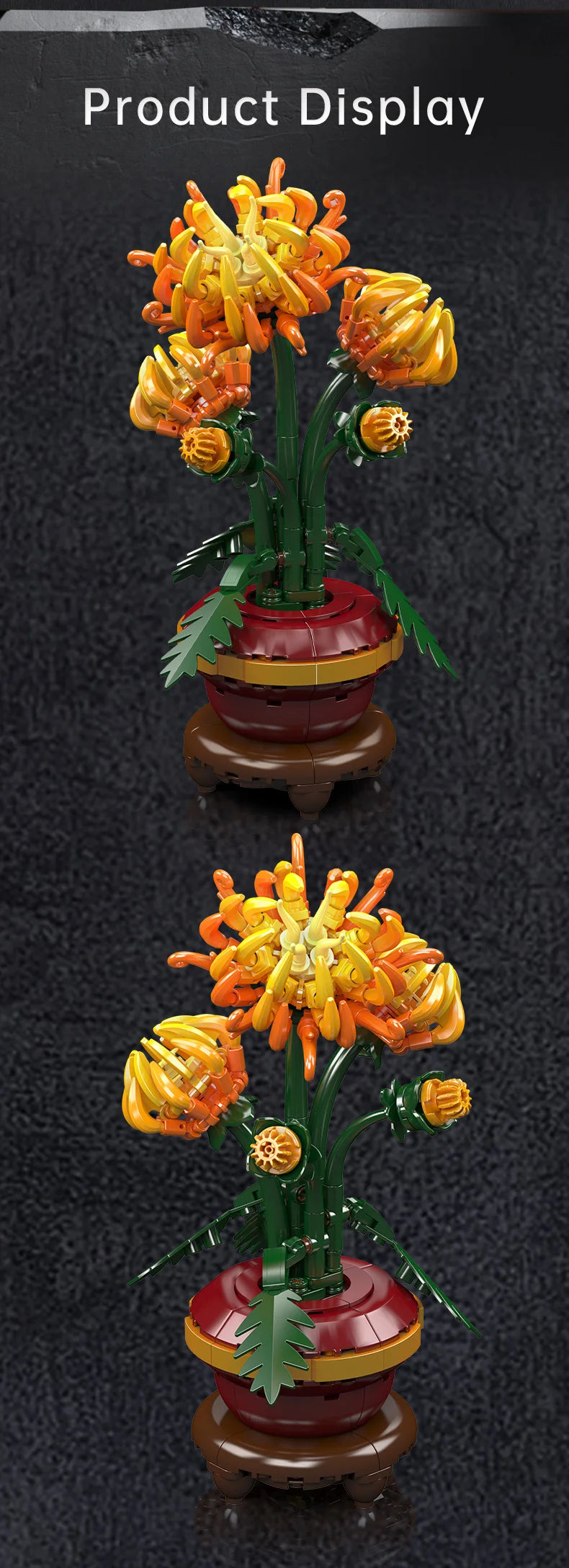 Chrysanthemum Flower Building Blocks Set