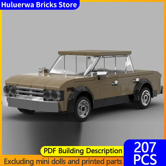 Speed Racing Car Model MOC Building Bricks 1600 / ВАЗ-2106 Classic Sedan Modular Technology Gifts Holiday Assemble Children Toys