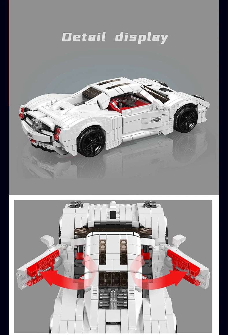 White Italian Racing Car Model