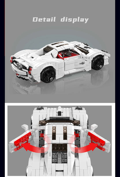 White Italian Racing Car Model