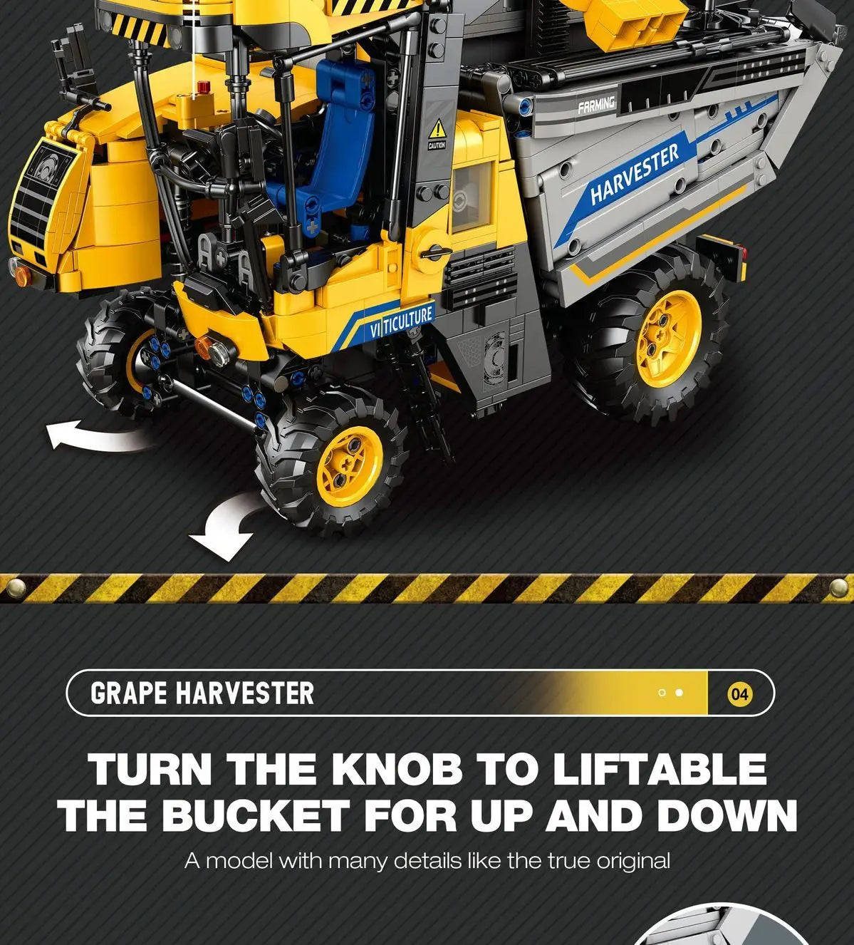 Grape Harvesting Machine Adult High-Difficulty Building Blocks