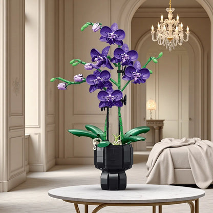 KNEW BUILT 3D Eternal Flower Phalaenopsis Building Block