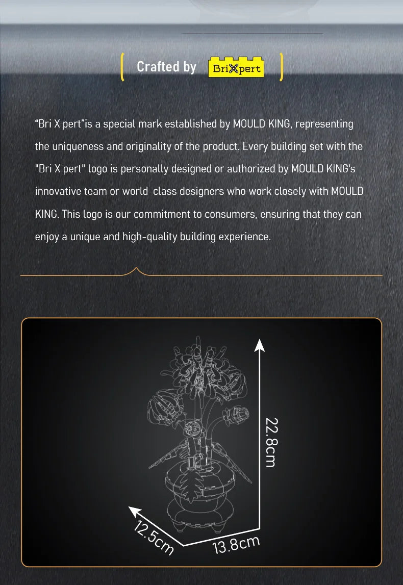 Mould King 417pcs Chrysanthemum Flower Building Blocks Set