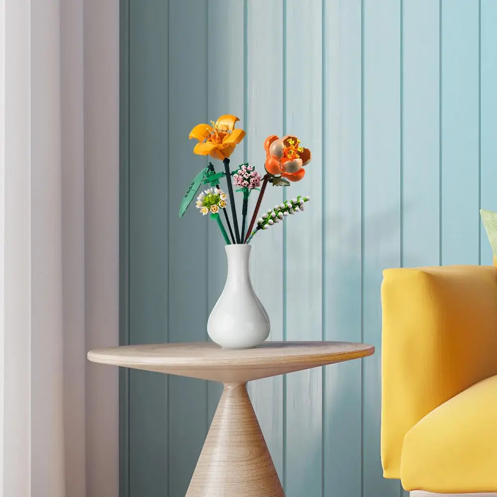 Mini Block Kids Building Toys Bricks Flowers