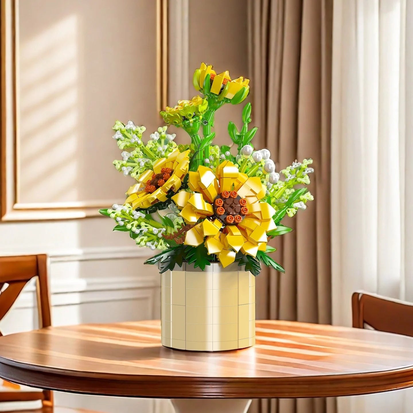 Sunflower Building Blocks Potted Plants Simulation Flower Bouquet