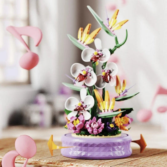 Phalaenopsis Rotating Flower Music Box Building
