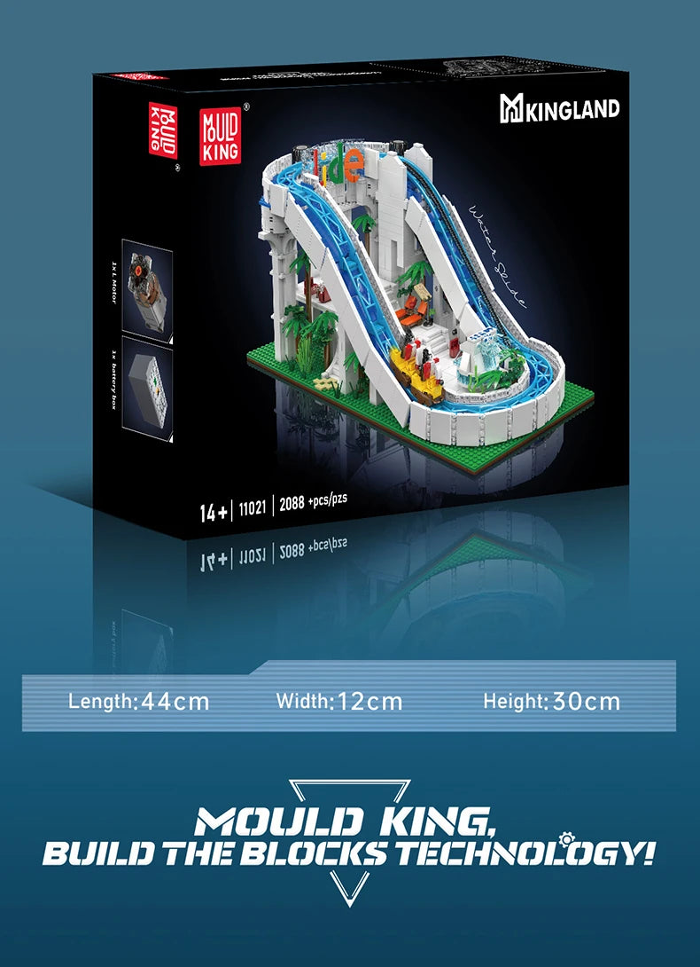 The Motorized Water Slide with Roller Coaster