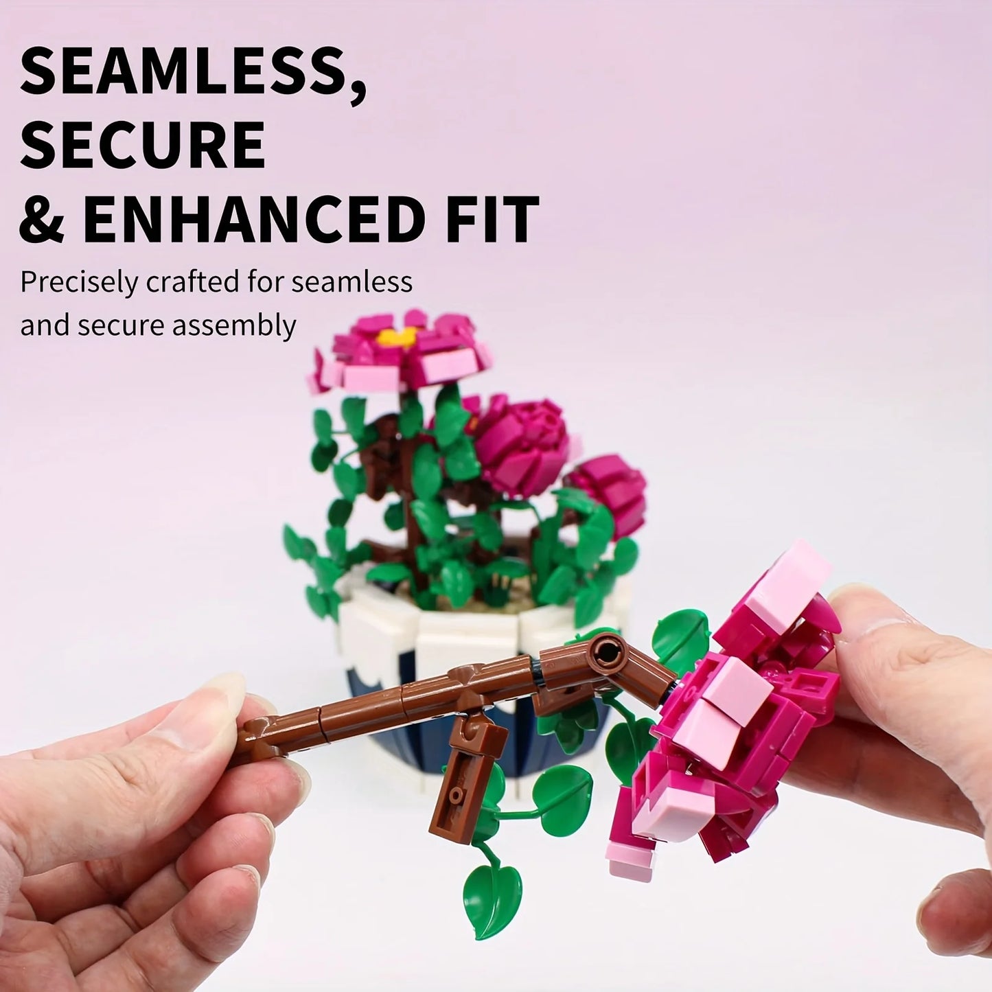 Flower Bouquet Exquisite Peony Building Blocks