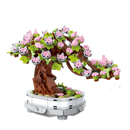 Bonsai Building Block Flower Creative Plant