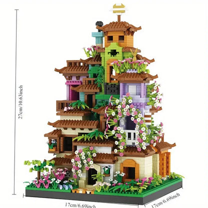 Flower House Building Blocks, Garden House Building