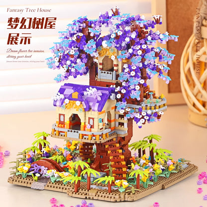 Mini Sakura Tree City Series Building Blocks Cherry Blossom