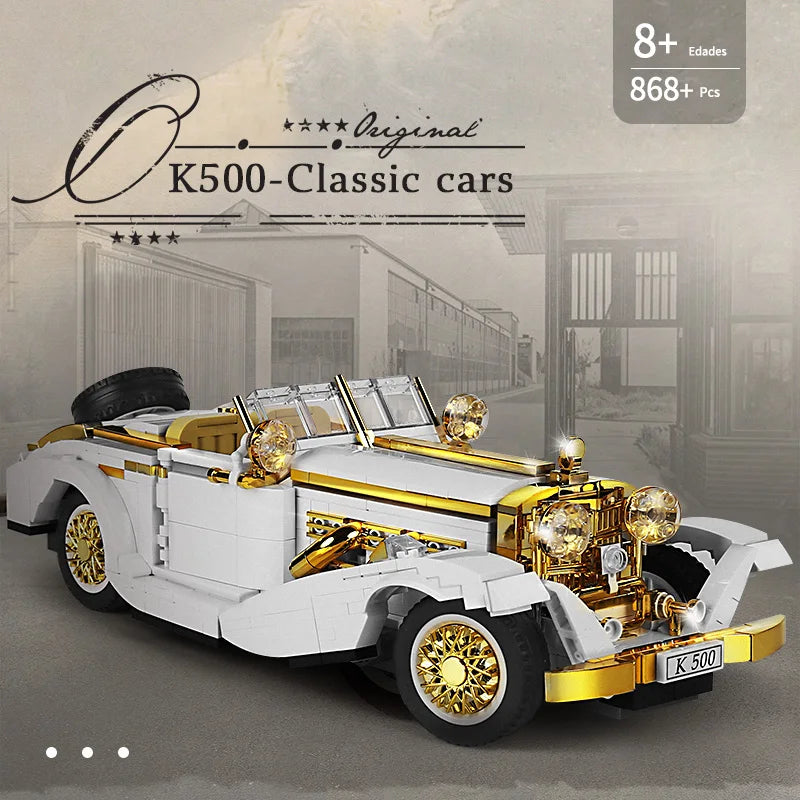 Vintage Car Model Assembly Creative Building Blocks