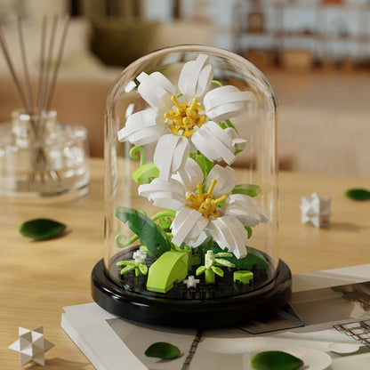 Building block flower bouquet hand gift succulent