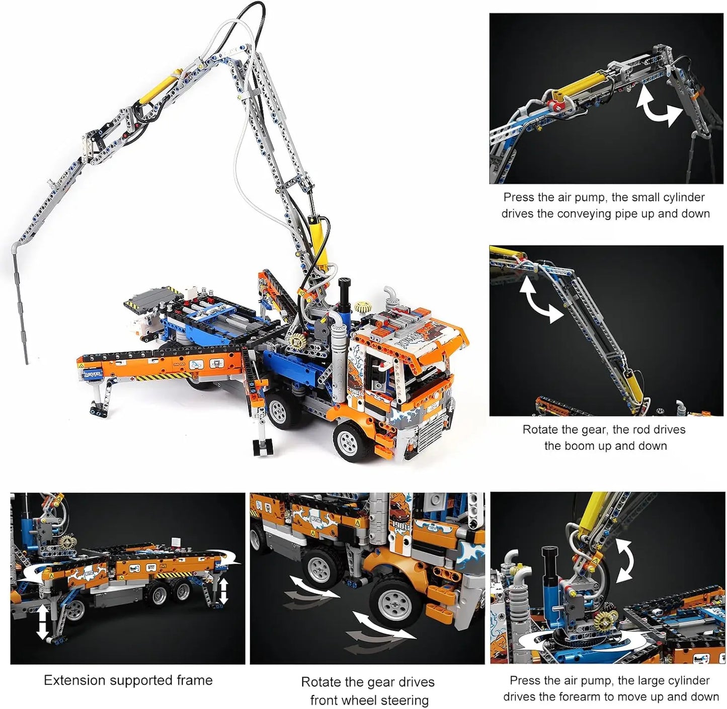 Concrete Pump Truck Building Blocks
