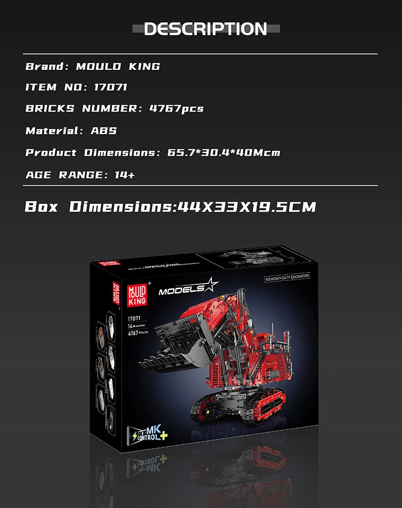 Excavator Building Block Assembly Car Brick