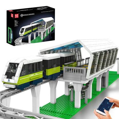 Italian Monorail Express Light Rail Train Building Blocks Set Passenger Train