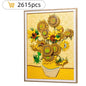 Van Gogh girasol mural artístico 3D