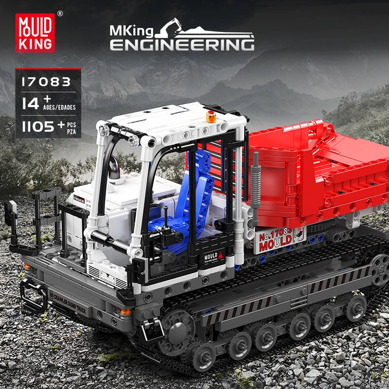 Mould King 17083 Technical Car Toys The RC Tracked Dumper Building Block Enginerring Truck Brick Set Kids Christmas Gift